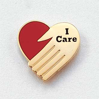 Stock I Care Lapel Pin – Heart Design #131