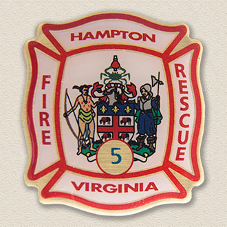Custom Fire Department Pin – City Seal Design #3017