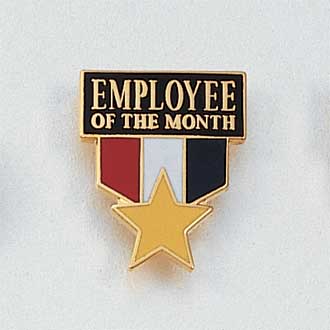 Stock Employee Lapel Pin – Employee of the Month Design #647