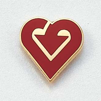 Stock I Care/We Care Lapel Pin – Heart and Arrow Design #838