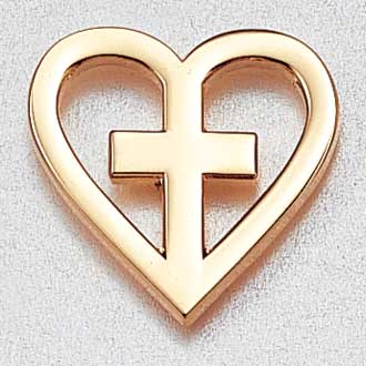 Custom Healthcare Lapel Pin – Heart and Cross Design #941