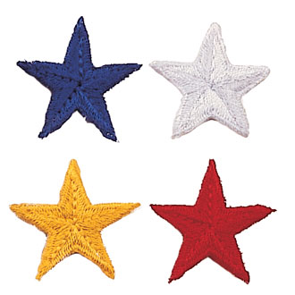Stock Embroidered Stars – Solid Design #P-1026