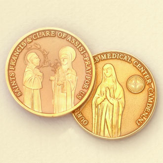 Custom Healthcare Coin Medallion – St. Francis Design #8023