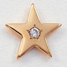 Stock Star Pin – Small Flat Gemstone Star Style #205-G