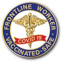 Stock Covid-19 Lapel Pin – Vaccinated Design #CV106