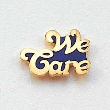 Stock We Care Lapel Pin – Letters Design #135