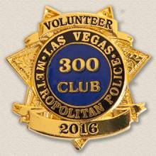 Las Vegas Metropolitan Police 300 Club Lapel Pin #2020