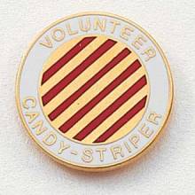 Stock Junior Volunteer Lapel Pin – Candy-Striper Design #203