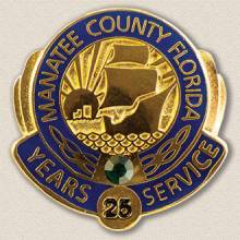 Manatee County Years Service Lapel Pin #3007