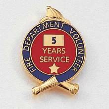 Fire Department Volunteer Years Service Lapel Pin #627