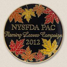 Custom Political Action Committee Pin – Leaves Design #9043