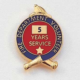 Fire Department Volunteer Years Service Lapel Pin #627