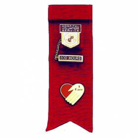 Stock Ribbon Pin Holder – Red Ribbon Style #1109-R