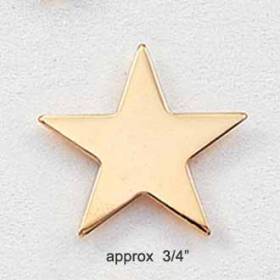 Stock Star Pin – Small Flat Star Style #205