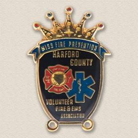 Custom Fire Department Pin – Crown Design #3019