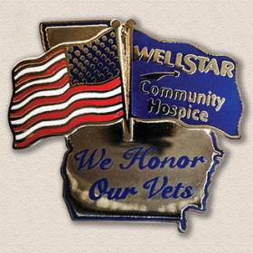 Wellstar Community Hospice Veterans Lapel Pin #8014