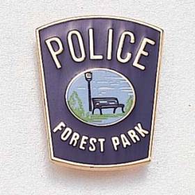 Custom Police Lapel Pin – Park Bench Design #849