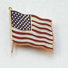 Stock Flag Lapel Pin – American Flag Design #CL-10